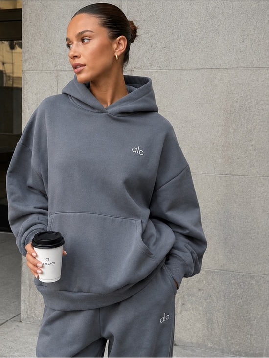 ALO Yoga Tops - Alo Yoga Accolade Hoodie Steel Grey